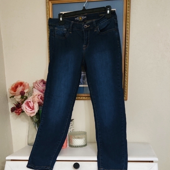 Lucky Brand 6 / 28 Charlie Capri Jeans Summer Spring Casual Dark Wash - Picture 2 of 10